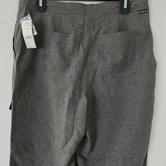 New York and company Cargo Pant 12 Lerner Gray New Pockets WaistLoop Preppy - Picture 7 of 11